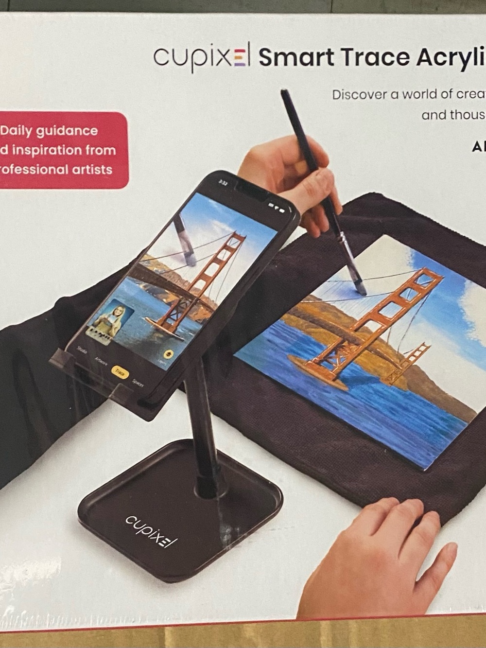 Cupixel Smart Trace Acrylic Tablet & Phone Stand - Black